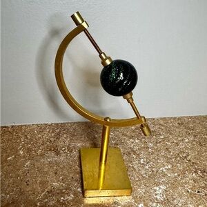Gold and Black Decorative Globe Sculpture